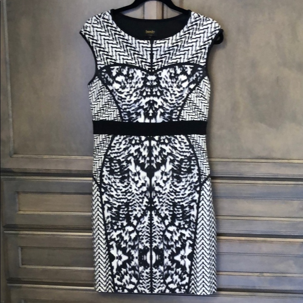 Geometric print, heavy cotton sheath